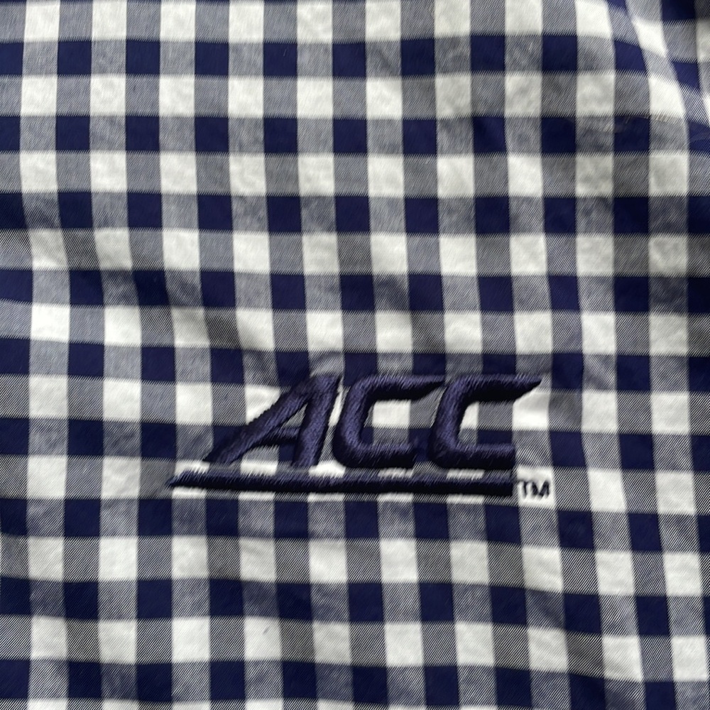 ACC Peter Millar -Small - women button up blue/white gingham shirt